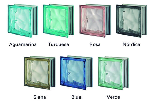 BLOQUE DE VIDRIO PEGASUS COLOR Q19 ONDULADO METALIZADO
