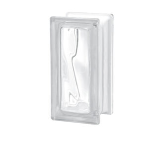 BLOQUE DE VIDRIO MEDIO PEGASUS NEUTRO R09 ONDULADO TRANSPARENTE