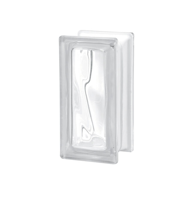 BLOQUE DE VIDRIO MEDIO PEGASUS NEUTRO R09 ONDULADO TRANSPARENTE
