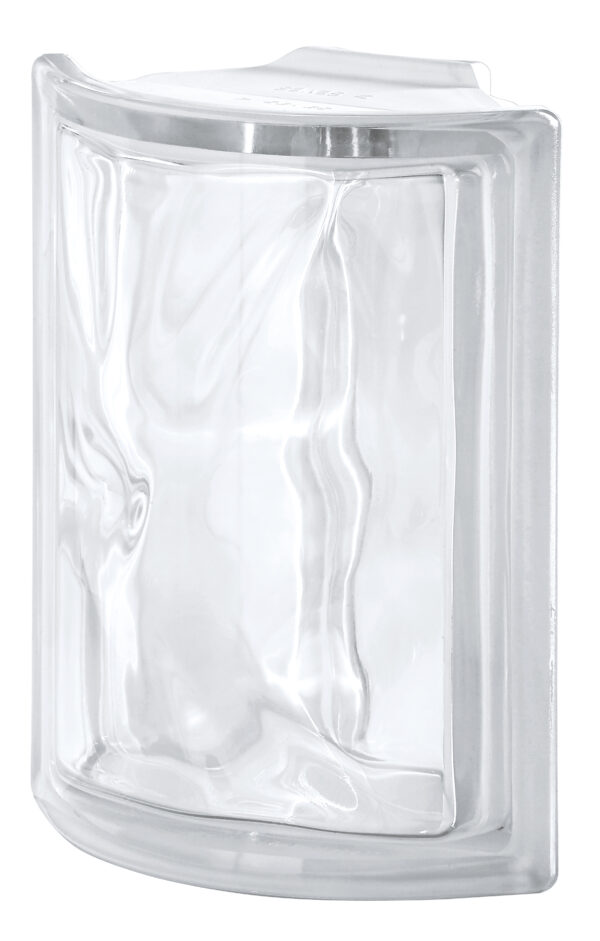 BLOQUE DE VIDRIO PEGASUS NEUTRO ANGULAR ONDULADO TRANSPARENTE