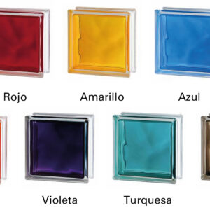 BLOQUE DE VIDRIO BASIC COLOR INYECTADO BRILLY 1919/8 WAVE