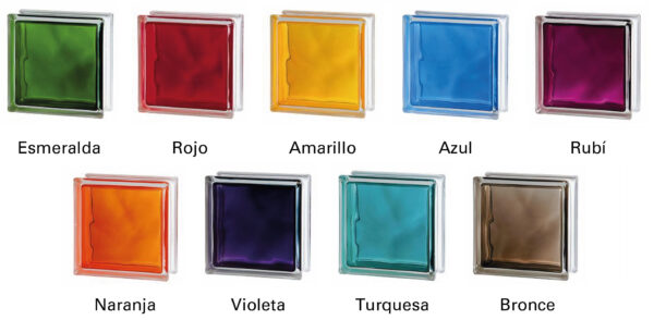 BLOQUE DE VIDRIO BASIC COLOR INYECTADO BRILLY 1919/8 WAVE