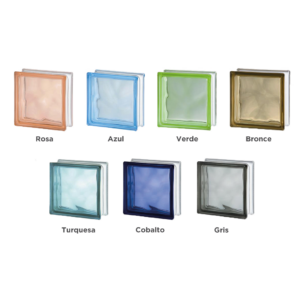 BLOQUE DE VIDRIO BASIC COLOR 1919/8 WAVE