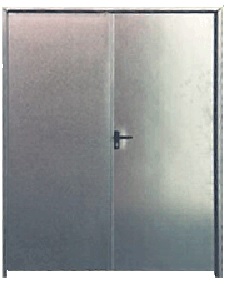 PUERTA GALVANIZADA DOBLE HOJA MARCO C-40 | 1890x2000 mm