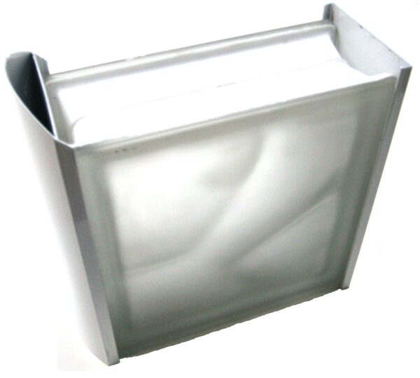 PERFIL ALUMINIO TERMINAL CURVO PARA BLOQUE DE VIDRIO