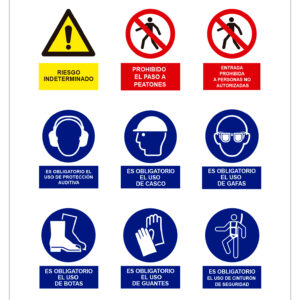 LONA SEÑALIZACIÓN NORMAS SEGURIDAD OBRA BdB