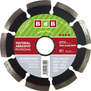 DISCO DIAMANTE BdB MATERIAL ABRASIVO PROFESIONAL