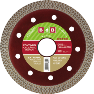 DISCO DIAMANTE BdB CONTINUO PORCELÁNICO PREMIUM