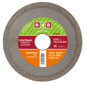 DISCO DIAMANTE BdB CONTINUO CERÁMICA ESTÁNDAR