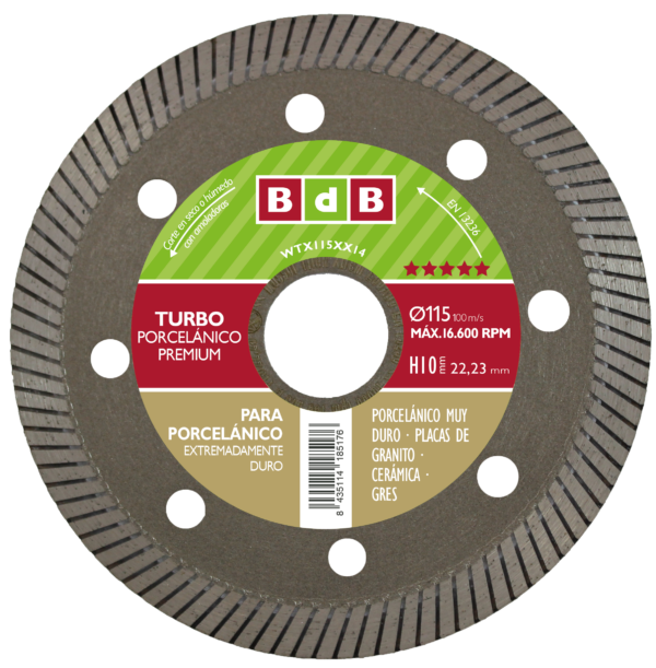 DISCO DIAMANTE BdB TURBO PORCELÁNICO PREMIUM